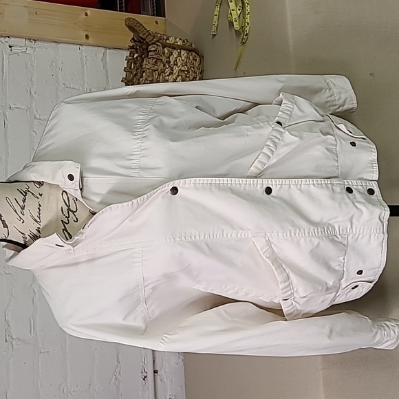 Authentic 80s Slouchy Off White Jacket  Size 11/12 London Fog White - Picture 11 of 12